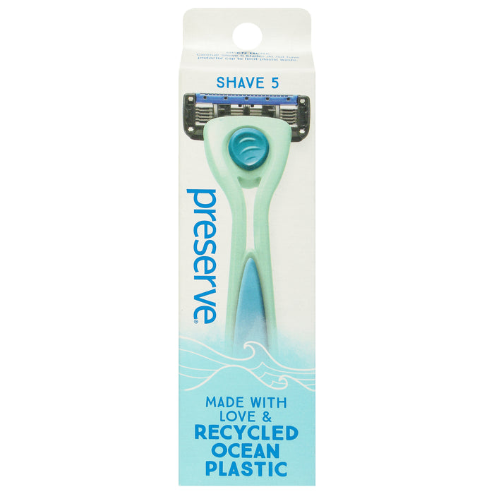 Preserve - Razor Popi Shave 5 Green - Case Of 6-1 Ct