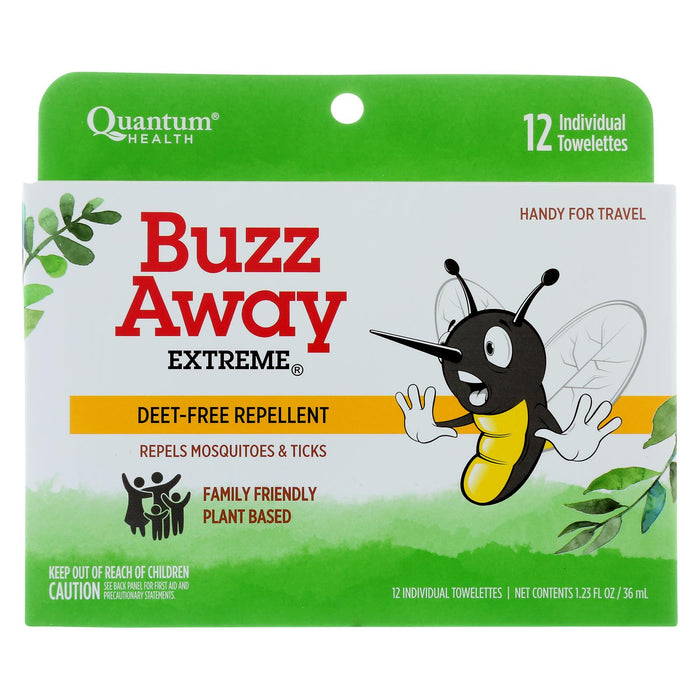 Quantum Research Buzz Away Towelettes - 12 Pack