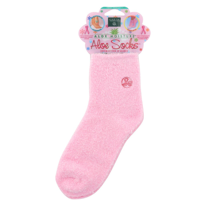 Earth Therapeutics Aloe Socks Pink - 1 Pair