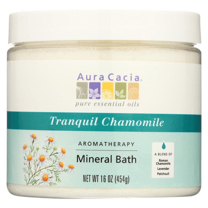 Aura Cacia - Aromatherapy Mineral Bath Tranquility Chamomile - 16 Oz