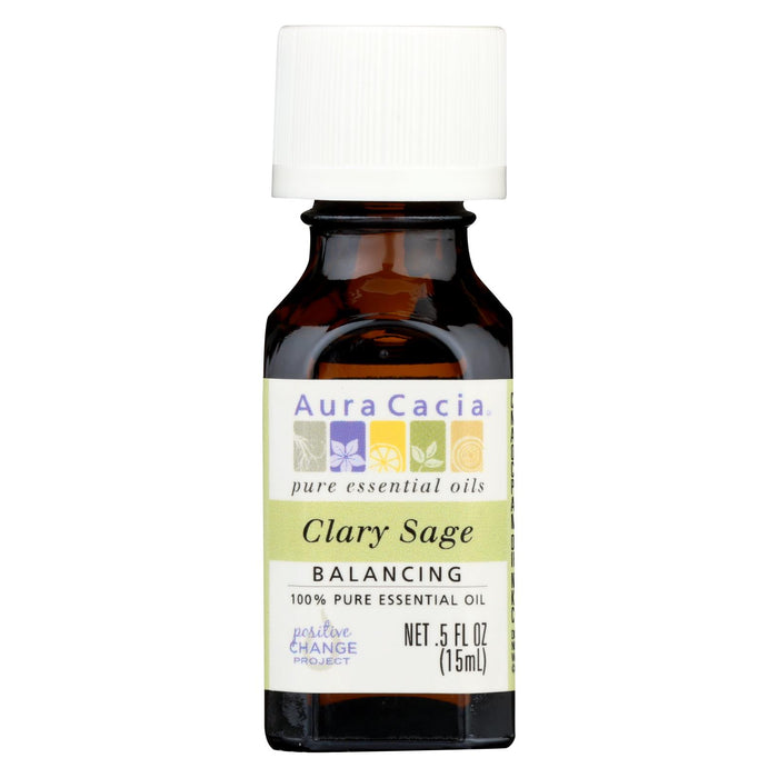 Aura Cacia - Essential Oil Clary Sage - 0.5 Fl Oz