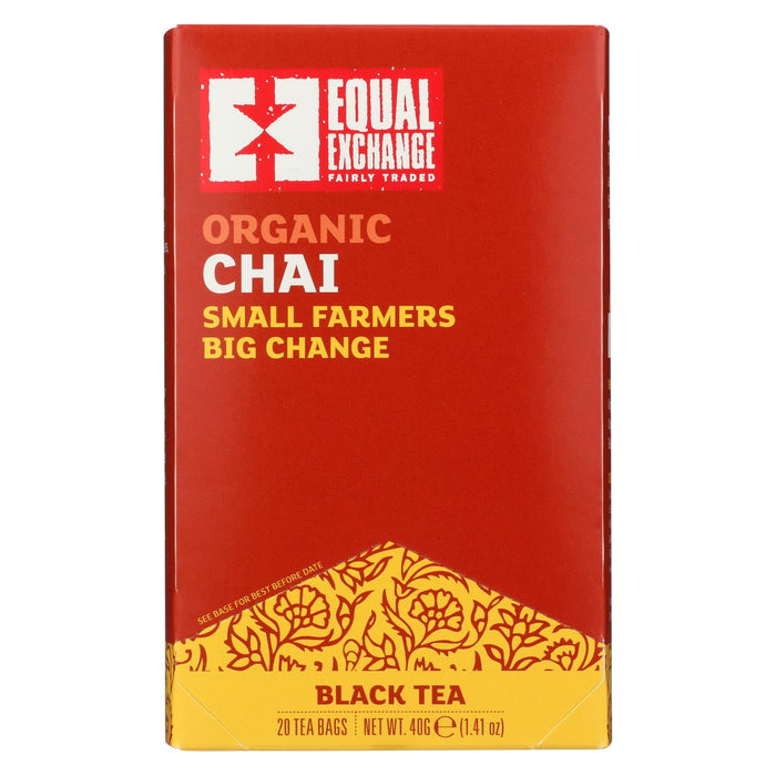 Equal Exchange Organic Chai Tea - Chai Tea - Case Of 6 - 20 Bags