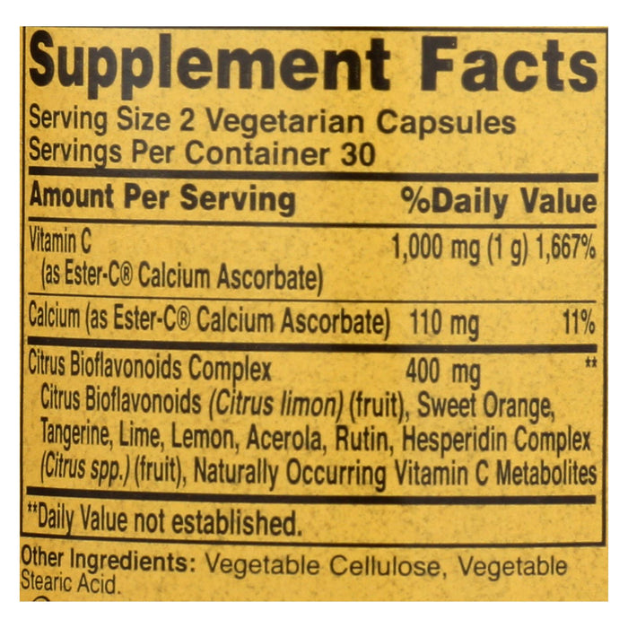 American Health - Ester-c With Citrus Bioflavonoids - 500 Mg - 60 Vegetarian Capsules