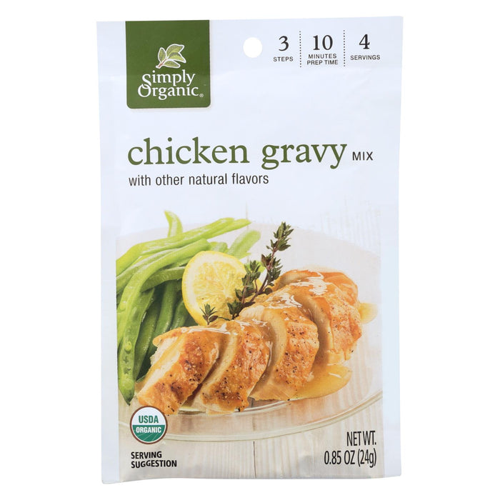 Simply Organic Seasoning Mix - Roasted Chicken Gravy - Case Of 12 - 0.85 Oz.