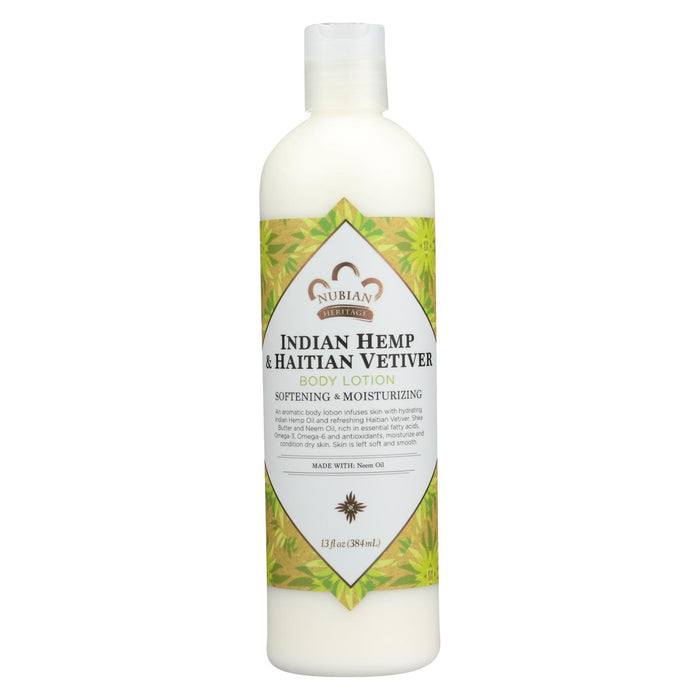 Nubian Heritage Lotionindian Hempandhatian - 13 Oz