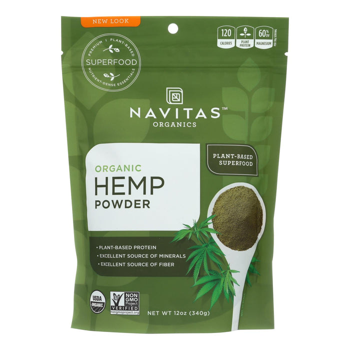 Navitas Naturals Protein Powder - Organic - Hemp - Raw - 12 Oz - Case Of 6