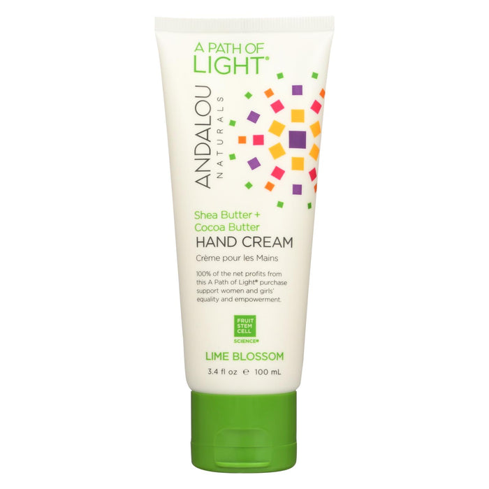 Andalou Naturals Hand Cream - A Force Of Nature Shea Butter Plus Coconut Water - Lime Blossom - 3.4 Oz