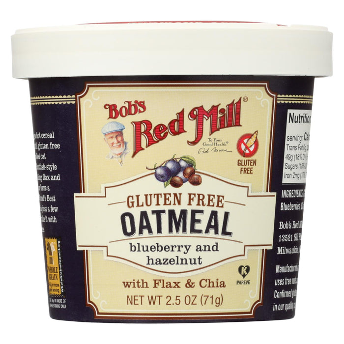 Bob's Red Mill - Gluten Free Oatmeal Cup Blueberry And Hazelnut - 2.5 Oz - Case Of 12