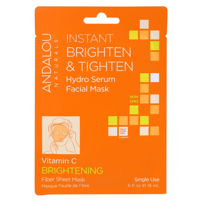 Andalou Naturals Instant Brighten & Tighten Facial Mask - Vitamin C - Case Of 6 - 0.6 Fl Oz