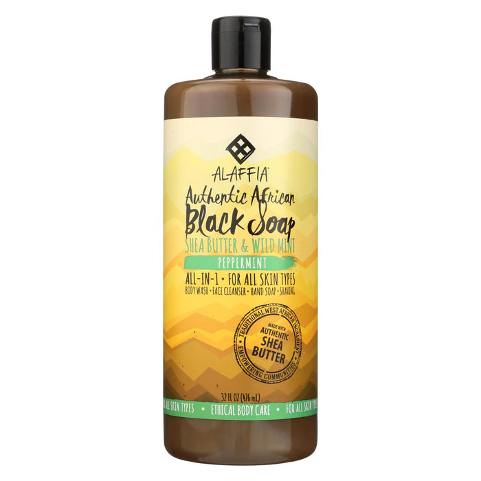 Alaffia - African Black Soap - Peppermint - 32 Fl Oz.