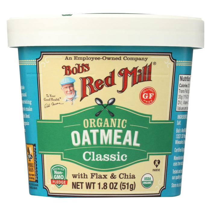 Bob's Red Mill - Oatmeal - Organic - Cup - Classc - Gluten Free - Case Of 12 - 1.8 Oz