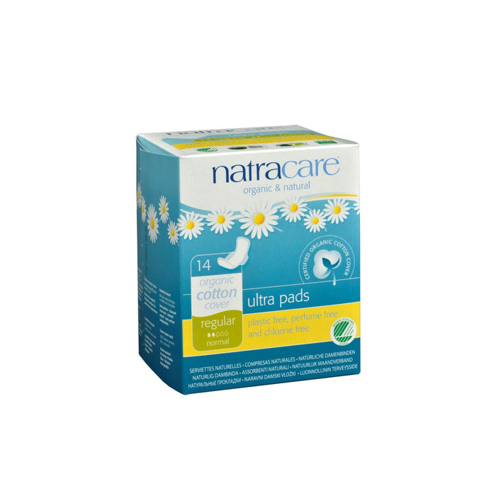 Natracare Natural Ultra Pads W-wings Regular W-organic Cotton Cover -  14 Pack