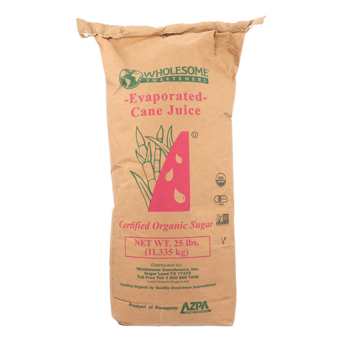 Wholesome Sweeteners Cane Sugar - Organic And Natural - Case Of 25 Lbs