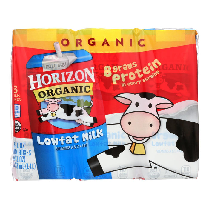 Horizon Organic Dairy Organic Low Fat 1 % Milk - Aseptic - Case Of 3 - 6-8 Fl Oz