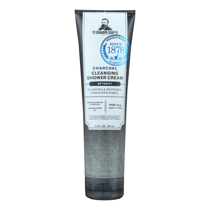 Grandpa Soap - Shower Cream Charcoal - 1 Each - 9.5 Oz