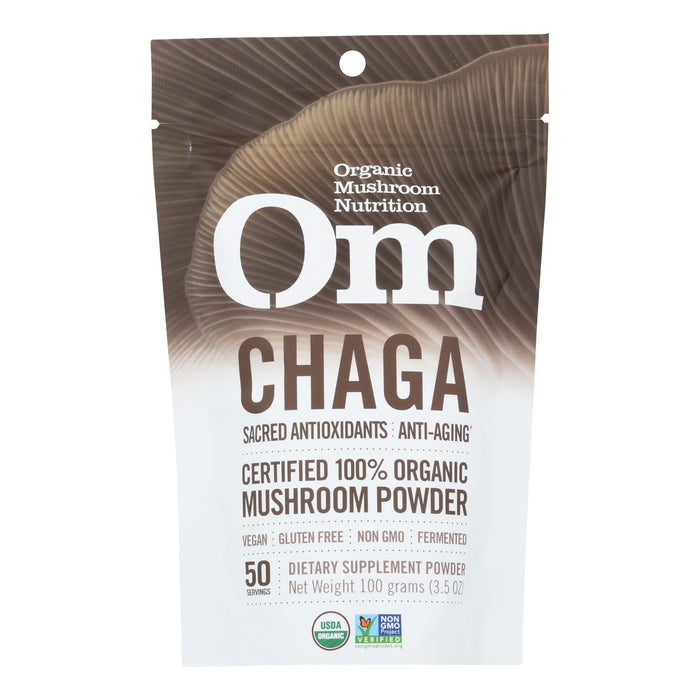 Om - Chaga Organic Powder 100grm - 1 Each - 3.5 Oz