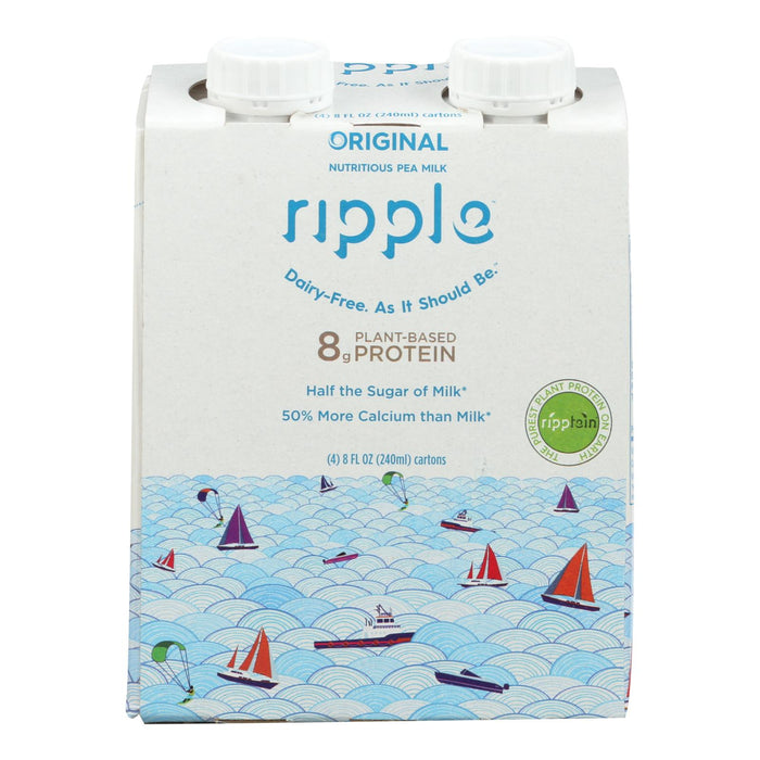 Ripple Foods Ripple Aseptic Original Plant Based With Pea Protein  - Case Of 4 - 4-8 Fz