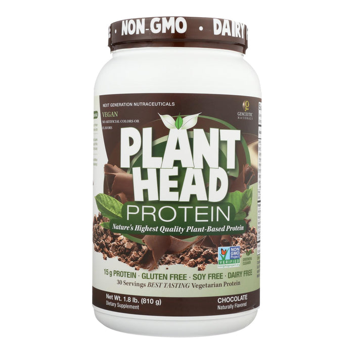 Genceutic Naturals Plant Head Protein - Chocolate - 1.7 Lb