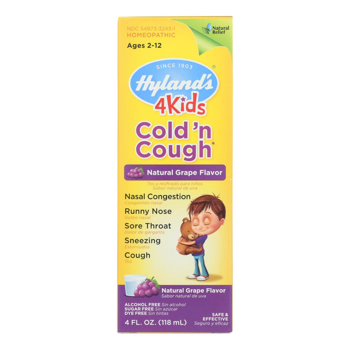 Hylands Homeopathic Cold N Cough - 4 Kids - Grape - 4 Oz